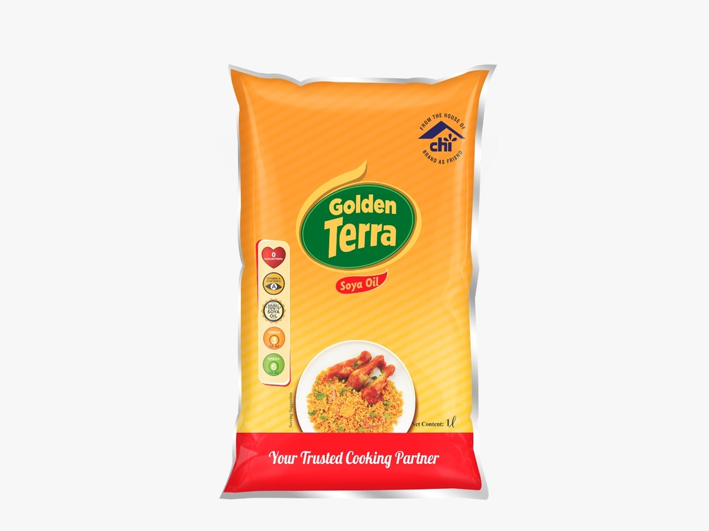 GOLDEN TERRA SOYA OIL 1L X 12 (SACHET)