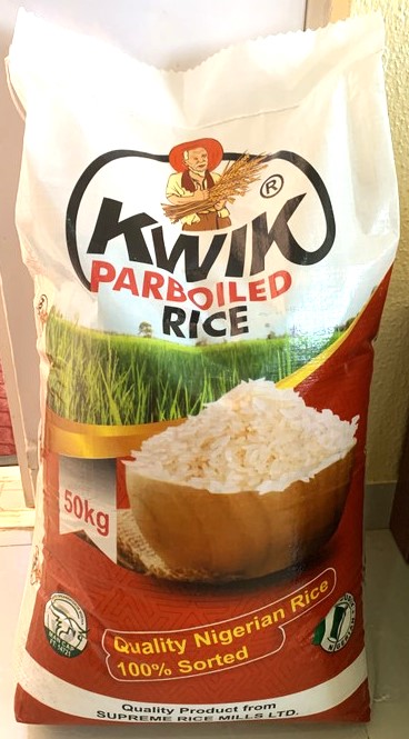 KWIK PARBOILED RICE 50KG