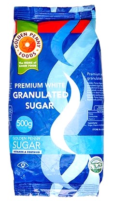 GOLDEN PENNY WHITE  GRANULATED SUGAR 500G X 20