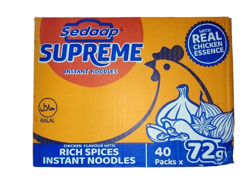[SSN-072-P040] SEDAAP SUPREME RICH SPICES INSTANT NOODLES 72G X 40